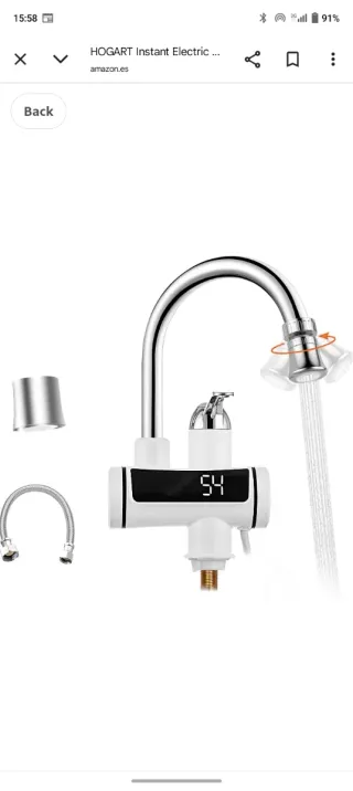 Grifo Calentador Agua Instantáneo HOGART