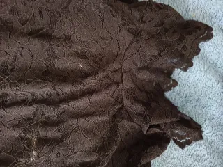 Camiseta encaje cuello alto negra Talla L