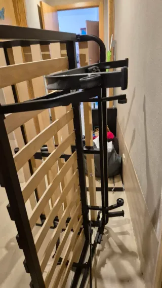 Sofá cama gris tela