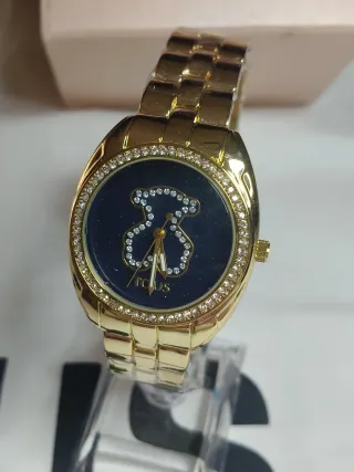 Reloj Tous Oso Circonitas Negro Dorado