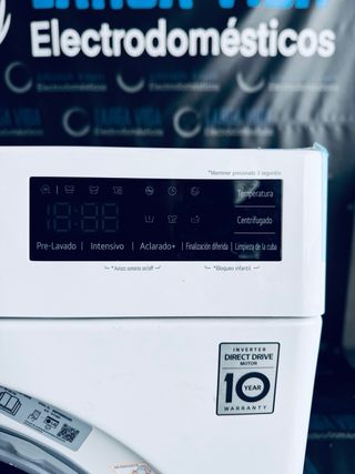 174.Lavadora Lg 10 kilos Clase A -10% Nueva Tara!