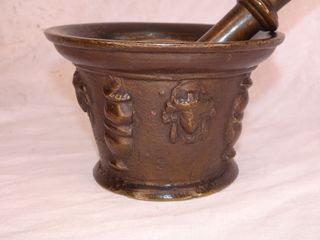 Mortero Antiguo de Bronce Farmacia S.XVIII/XIX