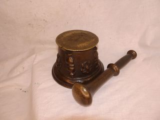 Mortero Antiguo de Bronce Farmacia S.XVIII/XIX