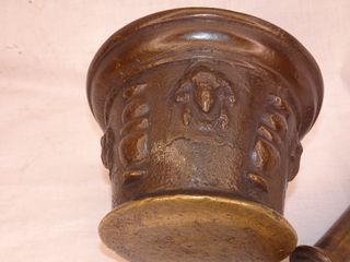 Mortero Antiguo de Bronce Farmacia S.XVIII/XIX