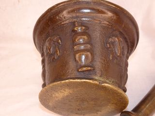 Mortero Antiguo de Bronce Farmacia S.XVIII/XIX