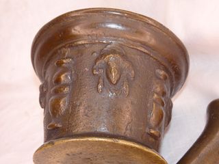 Mortero Antiguo de Bronce Farmacia S.XVIII/XIX
