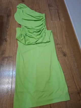 Vestido largo fiesta Juan Bernal Verde Manzana T.S
