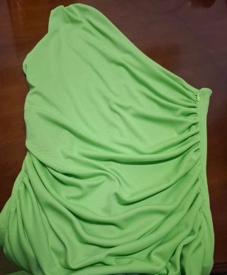 Vestido largo fiesta Juan Bernal Verde Manzana T.S