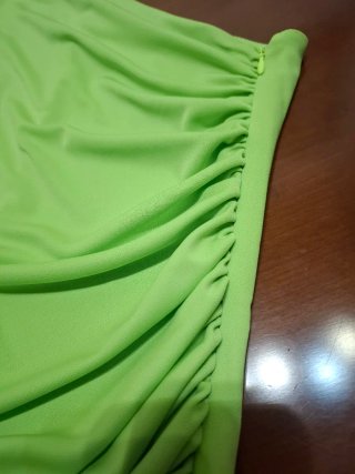 Vestido largo fiesta Juan Bernal Verde Manzana T.S