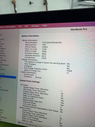 MacBook Pro 2018 15” i7 16GB RAM 500GB SSD