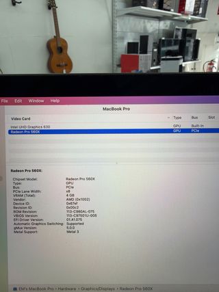 MacBook Pro 2018 15” i7 16GB RAM 500GB SSD