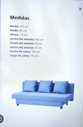 Divano letto Ikea ASARUM (ÄLVDALEN)