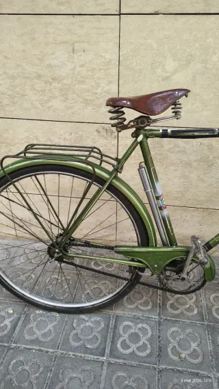 Bicicleta Clásica Verde Frenos de Varilla