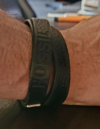 Pulsera Fossil Cuero Negra 4 Tiras