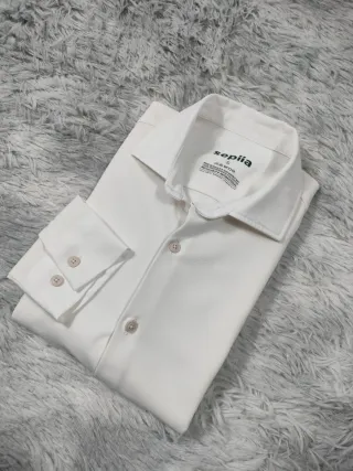 Sepiia Camisa Blanca Alta Tecnología No-Iron Smart