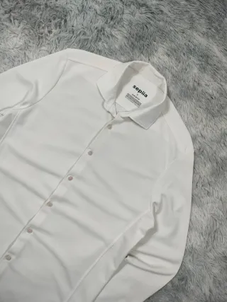 Sepiia Camisa Blanca Alta Tecnología No-Iron Smart