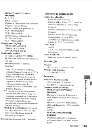 Videocámara Sony Handycam DCR-DVD406