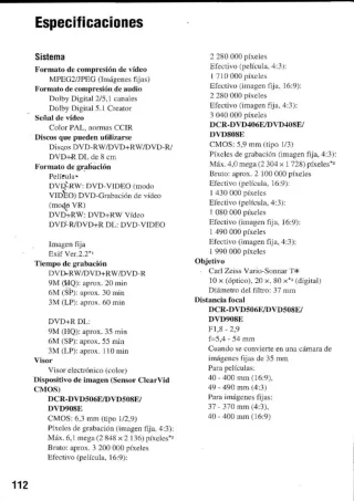 Videocámara Sony Handycam DCR-DVD406