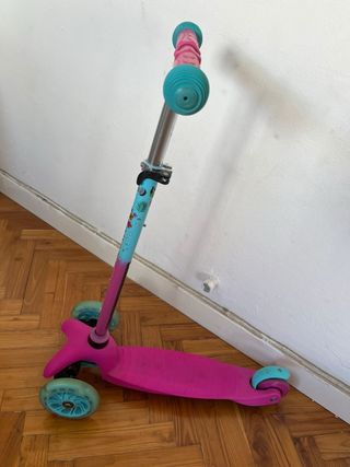 Patinete 3 ruedas infantil rosa y azul
