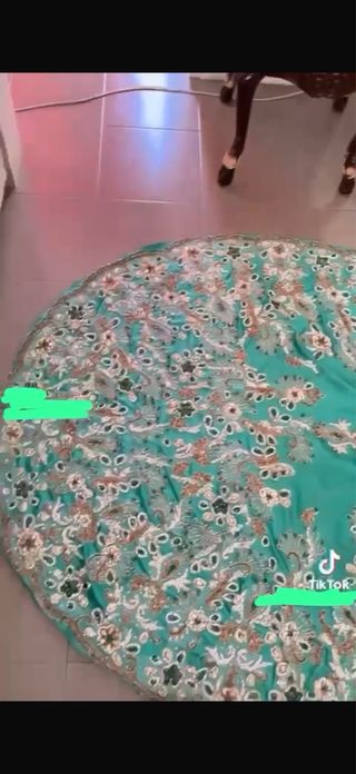 Vestido Gitano Verde y Dorado