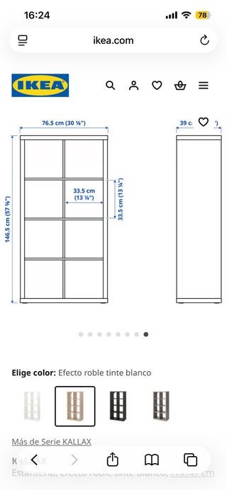 Estantería Kallax 4x2 con cajones