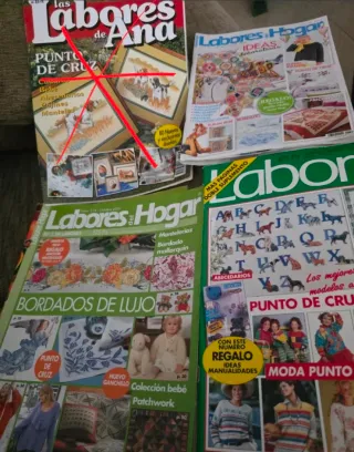 Lotes Revistas Labores Hogar y Punto Cruz