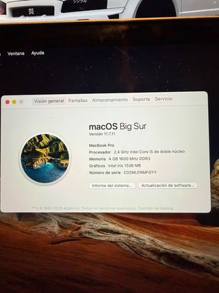 Macbook Pro Retina 2013 Plata Leer