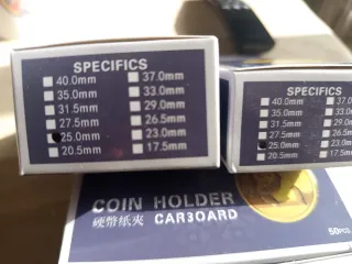 Cartoncillos para Monedas, coin holder