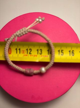 Pulsera Tous perla osito cuerda fina , ajustable