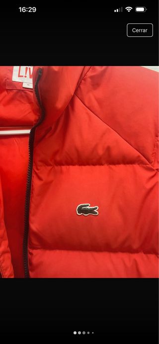 Plumífero Lacoste Rojo