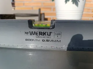 Nivel profesional Werku  class 1. 800mm x 0,5 mm.