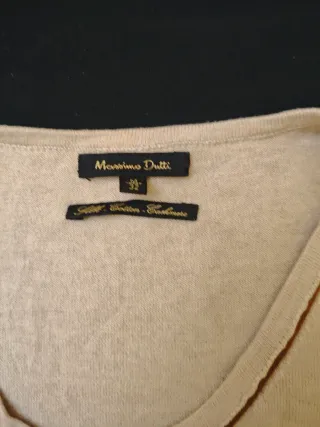 Jersey Massimo Dutti Beige Cuello Redondo