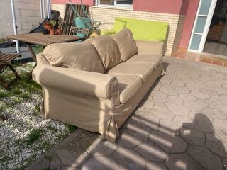 Sofá 3 plazas Ektorp Ikea beige