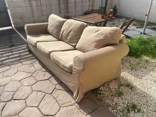 Sofá 3 plazas Ektorp Ikea beige