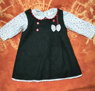 Vestido y camisa bebé 12 meses