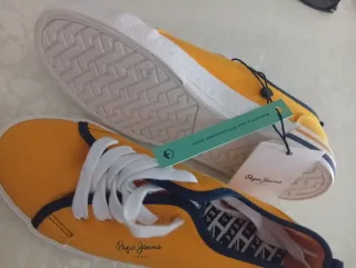 Bambas Pepe Jeans Amarillas Talla 36.