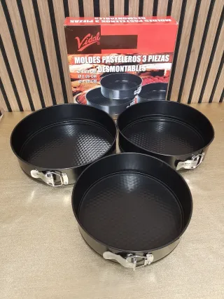 3 Moldes Pasteleros Desmontables Horno