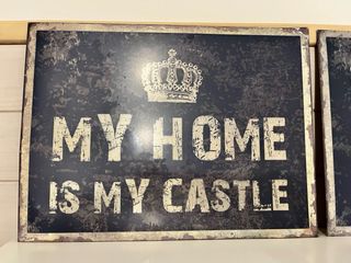 Placas decorativas Home Sweet Home y My Castle
