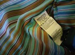 Camisa seda 100 % El Corte Inglés rayas XL