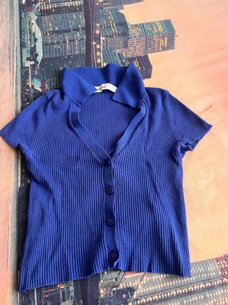 Top Bershka azul eléctrico talla única