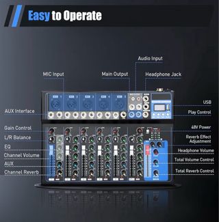 Mesa de mezclas 7 canales