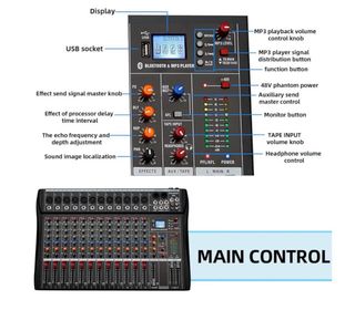 Mesa de mezclas 7 canales