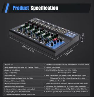 Mesa de mezclas 7 canales