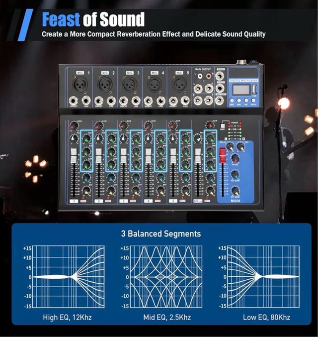 Mesa de mezclas 7 canales