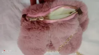 Bolso niña conejo peluche rosa