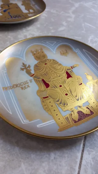 Set 6 Piatti Nicasio Ceramica Oro