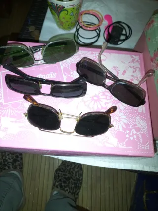 Gafas de Sol Marrones y Plateadas