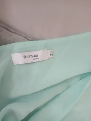 Vestido fiesta azul y verde