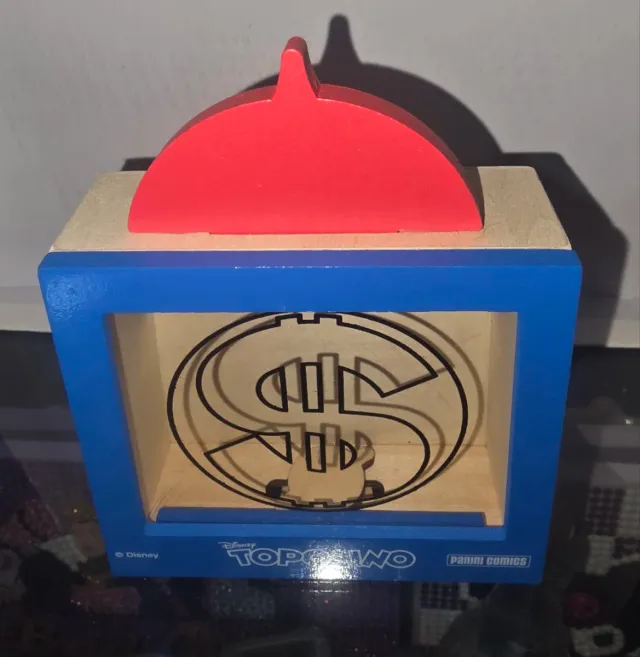 Topolino deposito zio paperone salvadanaio legno