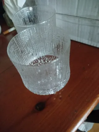 Vaso de cristal vintage Última Thule 1960